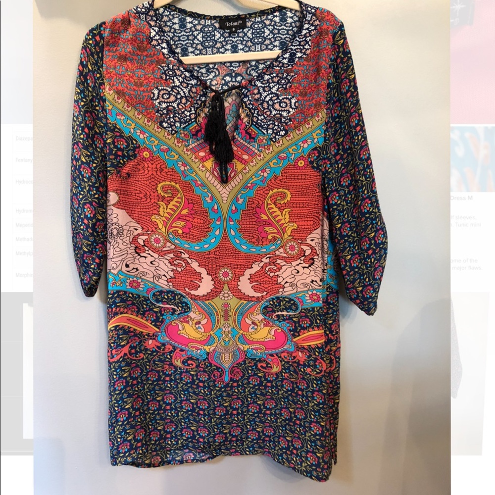 Tolani  BOHO Tunic Silk Dress
